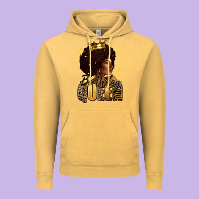 Vintage Hoodie Birthday queen afro girl