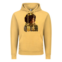 Vintage Mustard Birthday queen afro girl Vintage Hoodie - RanaPortraitStore