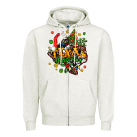 Oatmeal Heather texas christmas Zipper Hoodie - AdoDesignShop