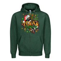 Sports Green texas christmas Zipper Hoodie - AdoDesignShop