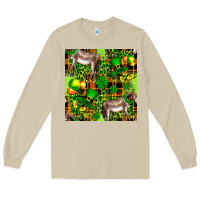 Mushroom St. Patrick's Donkey With Leprechaun Hat Seamless Long Sleeve Tee - FaDigitalArtStudio