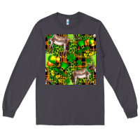 Smoke St. Patrick's Donkey With Leprechaun Hat Seamless Long Sleeve Tee - FaDigitalArtStudio