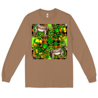Toasted Coconut St. Patrick's Donkey With Leprechaun Hat Seamless Long Sleeve Tee - FaDigitalArtStudio