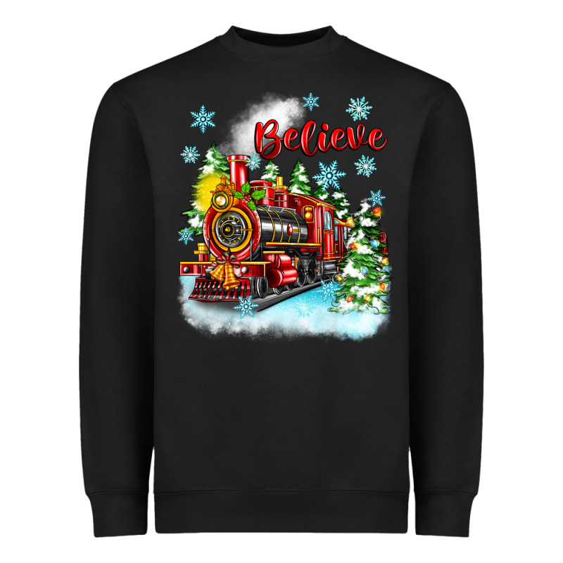 Christmas Polar Express Believe Heavyweight Sweatshirt by Zillion Design Studio | Teevron