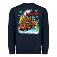 Navy christmas polar express believe Heavyweight Sweatshirt - Zillion Design Studio