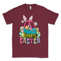 Burgundy Happy Easter toddler car Classic Tee - OliviaCreatesArt