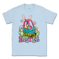 Dusty Blue Happy Easter toddler car Classic Tee - OliviaCreatesArt
