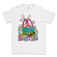 White Happy Easter toddler car Classic Tee - OliviaCreatesArt