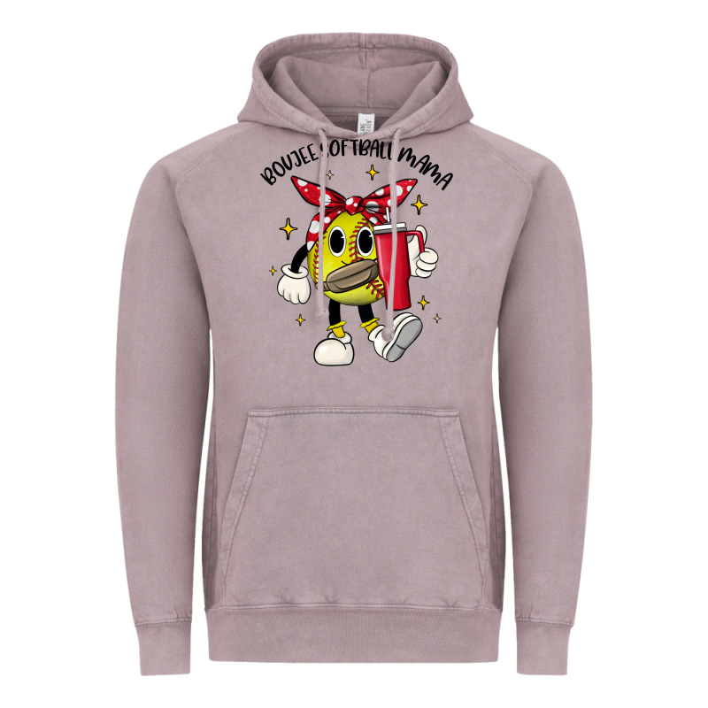 Boujee Softball Mama Vintage Hoodie by JahusDesignShop | Teevron