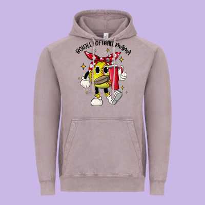 Boujee Softball Mama Vintage Hoodie Designed By Jahusdesignshop