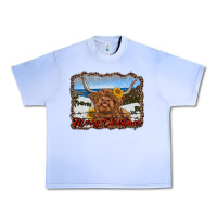 Grape Ice merry christmas highland cow with farm Urban Heavy Tee - RanaPortraitStore