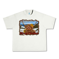 Pistachio merry christmas highland cow with farm Urban Heavy Tee - RanaPortraitStore