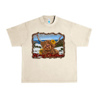 Sandshell merry christmas highland cow with farm Urban Heavy Tee - RanaPortraitStore