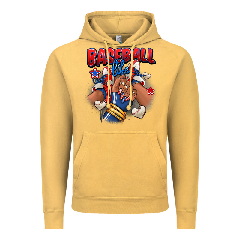 Baseball Life Afro Girl Sneakers Vintage Hoodie by RanaPortraitStore | Teevron