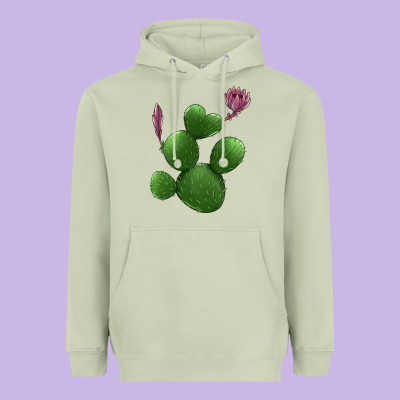 Heart Cactus Heavyweight Hoodie Designed By Jasminsmagicworld