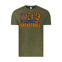 Vintage Olive wild about basketball Vintage Tee - Zillion Design Studio