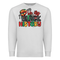 Dove Grey we are black history Premium Sweatshirt - MaliasSmallBusiness