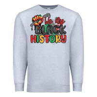 Heather Grey we are black history Premium Sweatshirt - MaliasSmallBusiness