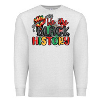 Oatmeal Heather we are black history Premium Sweatshirt - MaliasSmallBusiness