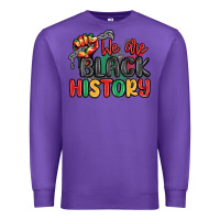 Purple we are black history Premium Sweatshirt - MaliasSmallBusiness