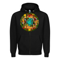 Black Christmas gemstone joy ornament Zipper Hoodie - Artiststas