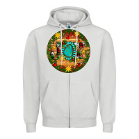 Dove Grey Christmas gemstone joy ornament Zipper Hoodie - Artiststas