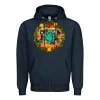 Navy Christmas gemstone joy ornament Zipper Hoodie - Artiststas