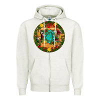 Oatmeal Heather Christmas gemstone joy ornament Zipper Hoodie - Artiststas