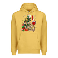 Antique Gold sorta scary sorta merry skeleton christmas tree Premium Hoodie - MaliasSmallBusiness