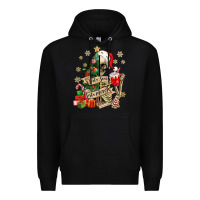 Black sorta scary sorta merry skeleton christmas tree Premium Hoodie - MaliasSmallBusiness