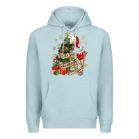 Blue Mist sorta scary sorta merry skeleton christmas tree Premium Hoodie - MaliasSmallBusiness