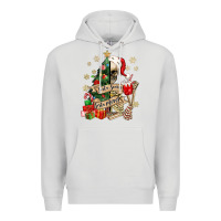 Dove Grey sorta scary sorta merry skeleton christmas tree Premium Hoodie - MaliasSmallBusiness