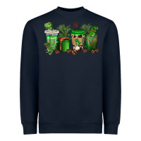 Navy t  rex coffee cups Heavyweight Sweatshirt - texasbilliewilder