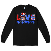 Black love america gnome Long Sleeve Tee - HRA Design Shop