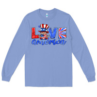 Colony Blue love america gnome Long Sleeve Tee - HRA Design Shop