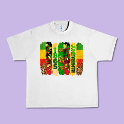 Juneteenth Brushstrokes Urban Heavy Tee Designed By Barkaloodesign