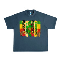Midnight Navy juneteenth brushstrokes Urban Heavy Tee - BarkalooDesign