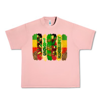 Salmon juneteenth brushstrokes Urban Heavy Tee - BarkalooDesign