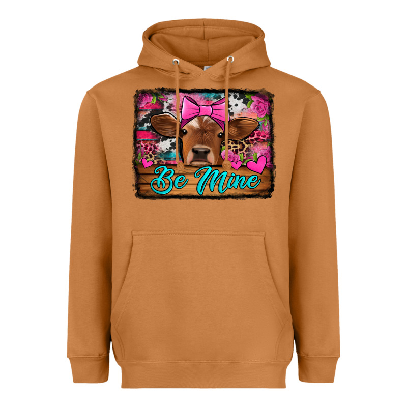 Be Mine Valentine's Day Cow Heavyweight Hoodie by Jasminsmagicworld | Teevron