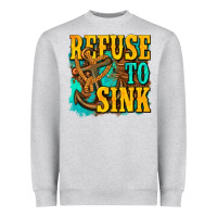 Heather Grey refuse to sink western Heavyweight Sweatshirt - texasbilliewilder