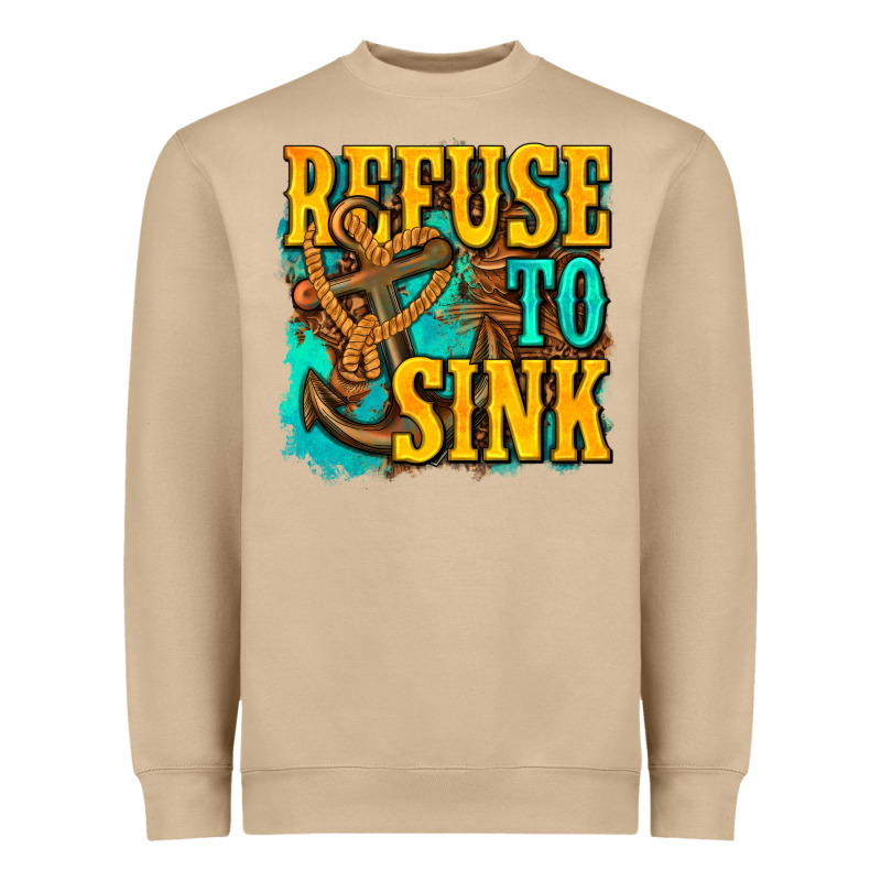 Refuse To Sink Western Heavyweight Sweatshirt by texasbilliewilder | Teevron