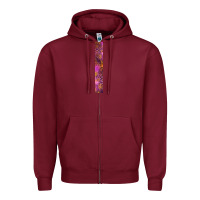 Burgundy Halloween Key Fob Zipper Hoodie - BundleAndBundleShop