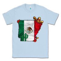 Dusty Blue mexica oklahama Classic Tee - CowhideDigitalArt