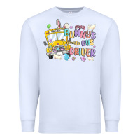 White every bunny's favorite bus driver malia Premium Sweatshirt - MaliasSmallBusiness