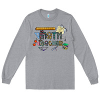 Heather Grey math teacher Long Sleeve Tee - CowhideDigitalArt