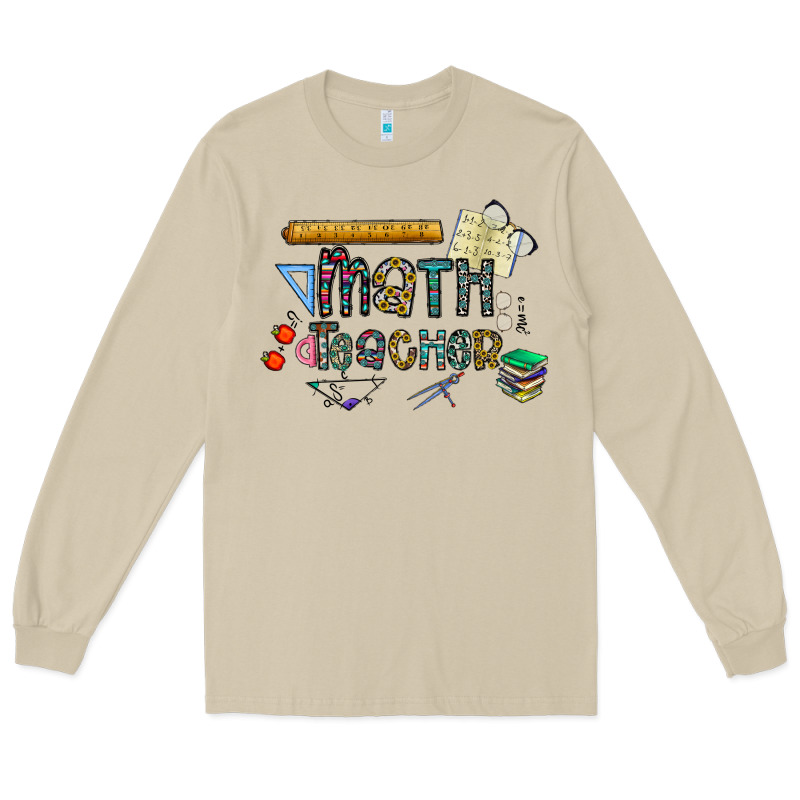 Math Teacher Long Sleeve Tee by CowhideDigitalArt | Teevron