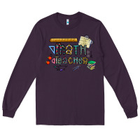 Plum math teacher Long Sleeve Tee - CowhideDigitalArt
