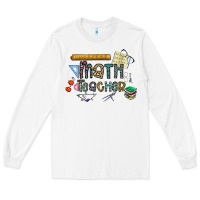 White math teacher Long Sleeve Tee - CowhideDigitalArt