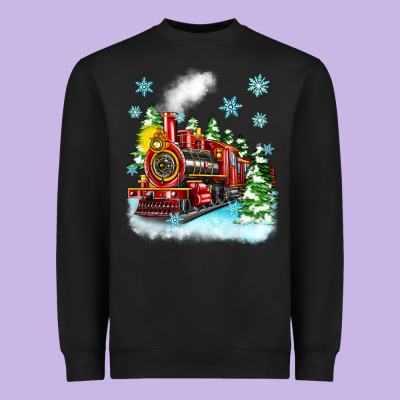 Christmas Polar Express Heavyweight Sweatshirt Designed By Zillion Design Studio