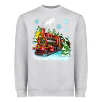 Heather Grey christmas polar express Heavyweight Sweatshirt - Zillion Design Studio